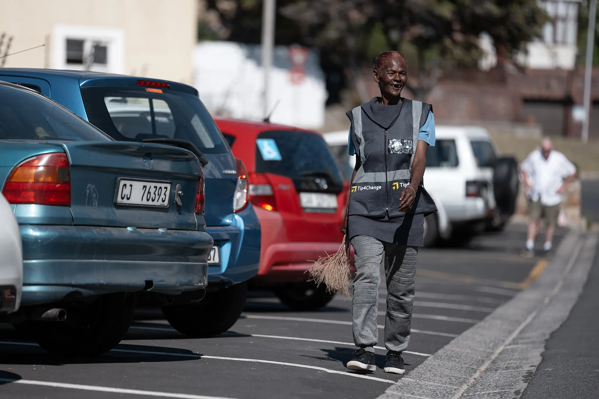 Claudine Harris directs traffic