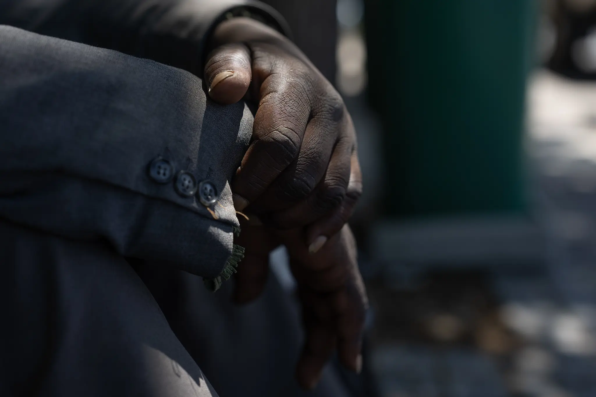 Charles Matika sitting.