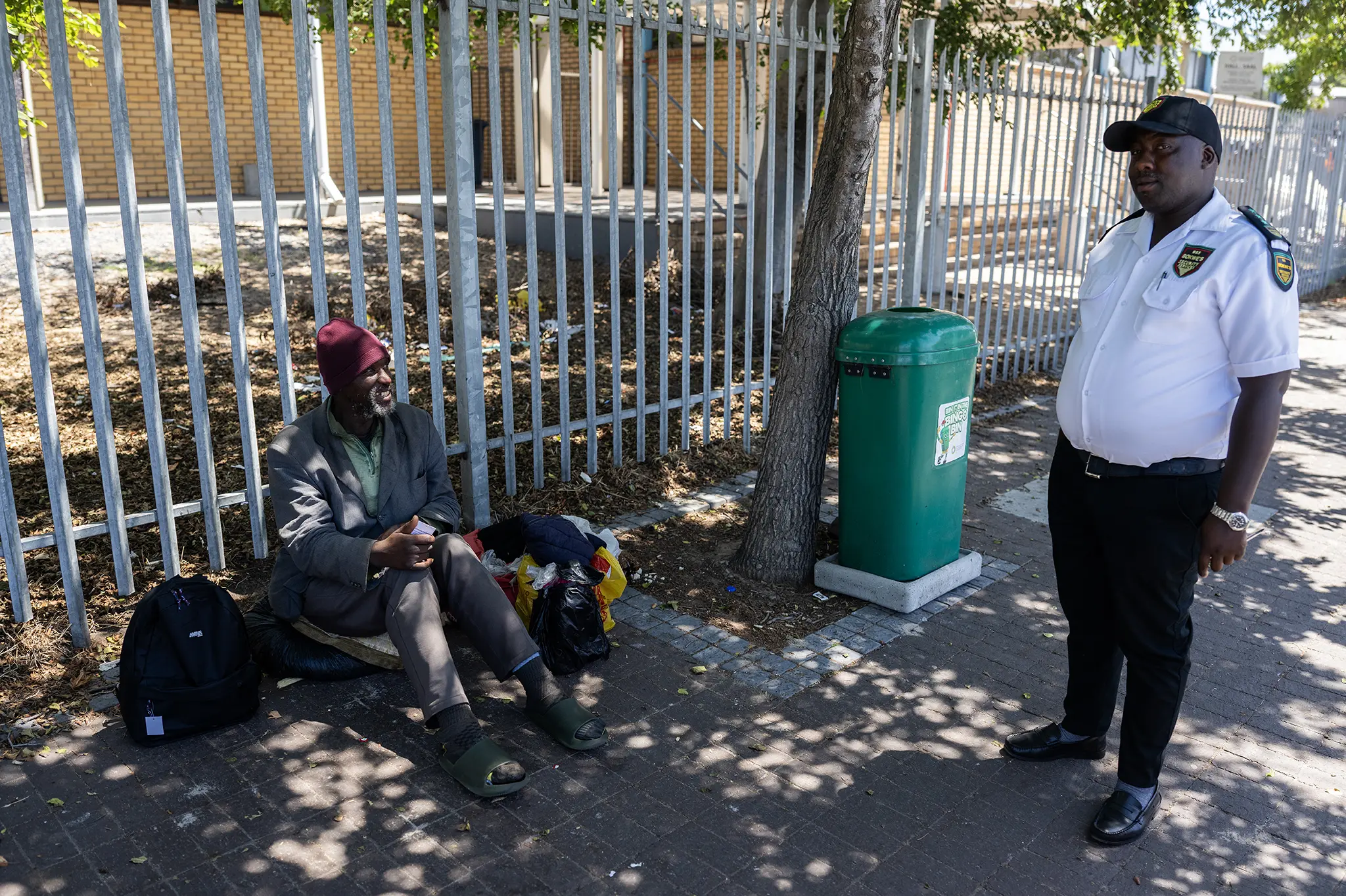 Charles Matika at work as a car guard in Gardens