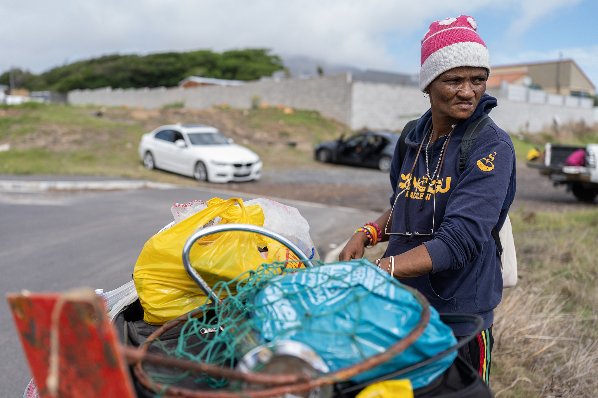 Chevon Roubain with her trolley