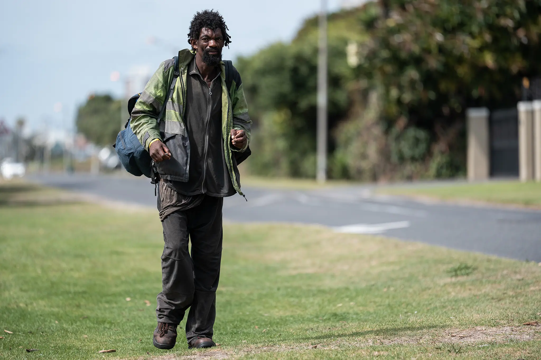 Graham Morris walking.