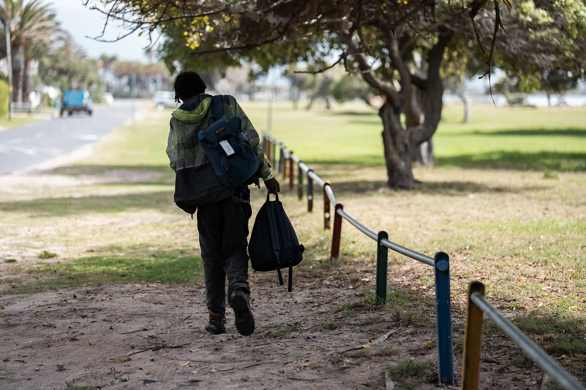 Graham Morris walking away.