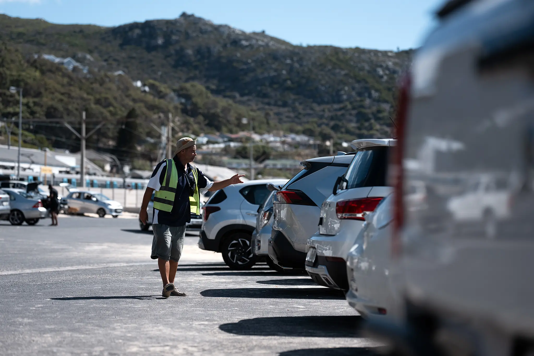 Quentin Oberholster directs traffic